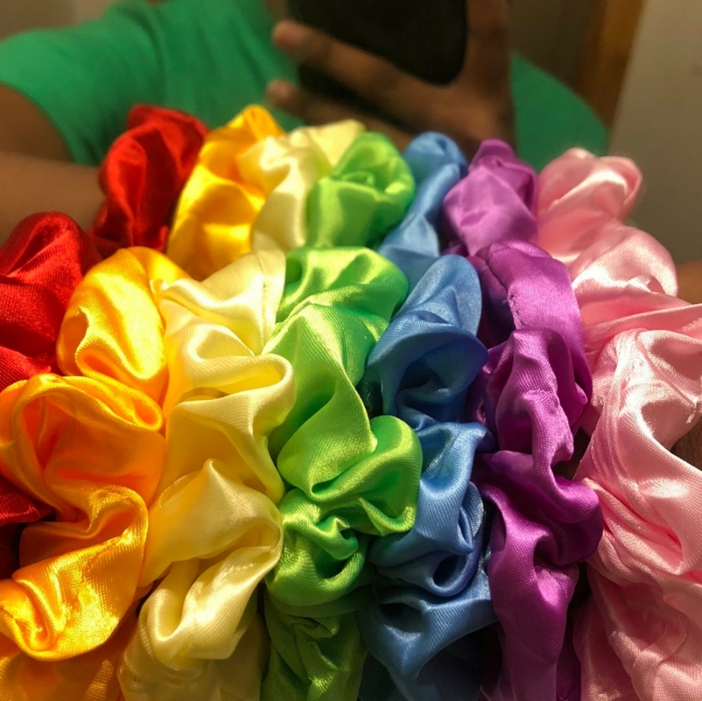 Silk Satin Hair Scrunchies 